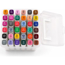 BURADABULDUN 36 Renk Çift Uçlu Marker Kalem Seti Touch Art Boyama ve Çizim Kalemi Kutulu