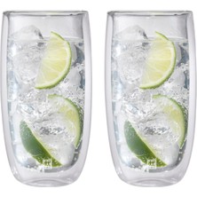 AyrStore Zwilling Sorrento Çift Camlı 2'li Soğuk Içecek Bardağı Seti, 474 Ml, Cam, Şeffaf Cam