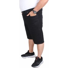 Moc Grande Mocgrande Büyük Beden Kot Kapri Power Lycra Comero 11913 Sıyah