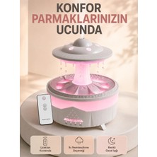 Zenviaa 350 ml Ufo Tasarımlı Ultrasonik Hava Nemlendirici Yağmur Efektli Gece Lambası ZNV20245