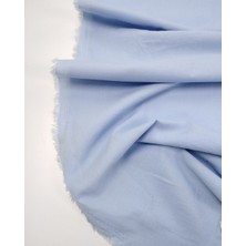 Kumaş Parça Açık Mavi Pamuklu Vual Dokuma Kumaş Ince Gömleklik & Elbiselik En: 150CM