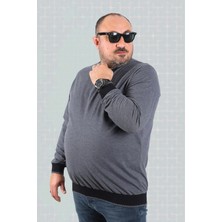 Moc Grande Mocgrande Büyük Beden Uzun Kol Tişört 22729 Antrasıt