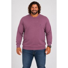 Moc Grande Mocgrande Büyük Beden Selanik Classic Sweat 23200 Eflatun