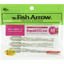 AyrStore Fish Arrow Flash-J Squid Sw 3.5" (5 Adet/paket) #01 Clear Hollow Olta