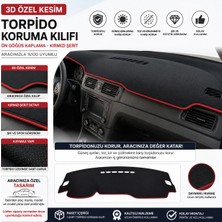 Mrt Teknik Ford Focus 3 (2011-2017) 3D Özel Kesim Torpido Koruma Kılıfı - Ön Göğüs Kaplama - Siyah Şerit