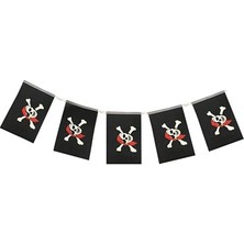 sbodurhome Korsan Partisi Korsan Logo Baskılı Flama Süs Afiş Süsleme 8 Li