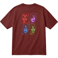BarsDepo Unisex Vintage Rock Temalı Oversize Tişört