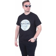 Moc Grande Mocgrande Erkek Büyük Beden Sıfır Yaka Tişört Imagine 26132 Sıyah