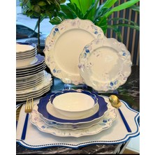 Pink&More 24 Parça 6 Kişilik Porselen Yemek Takımı Bellini Blue