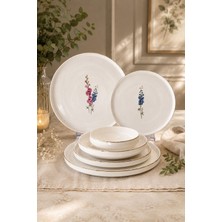 Pink&More 24 Parça 6 Kişilik Sufi Porselen Yemek Takımı Lavanta