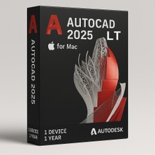 Autodesk AutoCAD LT 2025 (Mac) - 1 Mac 2 Yıl Dijital Kod