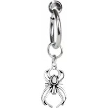 AyrStore Takıconcept Deliksiz Kalp Sallantılı Fake Çelik Göbek Piercing