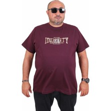 Moc Grande Mocgrande Erkek Büyük Beden Sıfır Yaka Tişört Identity 25189 Murdum