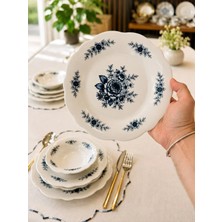 Onedekor 24 Parça 6 Kişilik Porselen Yemek Takımı Belmonte Blue Mira