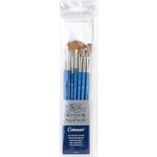 Winsor & Newton : Cotman : Kısa Saplı Sentetik Sulu Boya Fırça Seti : 7 Parça
