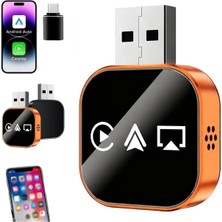 Maypal R4 4-In-1 Kablosuz Adaptör, Carplay ve Android Auto Için, Airplay, Mirrorlink, Tak ve Çal�