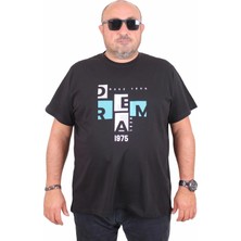 Moc Grande Mocgrande Erkek Büyük Beden Sıfır Yaka Tişört Dream 25183 Sıyah