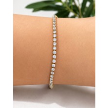 Xuping Jewelry 14K Altın Renk Taşlı Su Yolu Bileklik – Zarif Parlak Kadın Bileklik