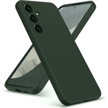 Uravas Store Samsung Galaxy A36 Kılıf Nano Içi Kadife Silikon - Koyu Yeşil