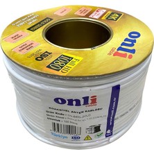 Antenci Onli Gold Seri RG6U6 100METRE 64TEL Beyaz Anten Kablosu Yerli Üretim