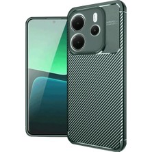 Uravas Store Xiaomi Redmi Note 14 4g Kılıf Auto Focus Karbon Kapak - Koyu Yeşil