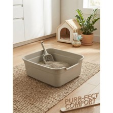 Poliva Home Kolay Girişli ve Pratik Açık Kedi Tuvaleti 49X38X18 cm