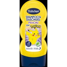 AyrStore Bübchen Çocuk Şampuanı ve Duş Jeli 2'si 1 Arada Pokemon Hassas Çocuk Cildinin Nemini Korur