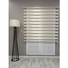AyrStore Bambu Zebra Stor Güneşlik Perde, Krem, 170 x 200