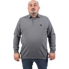 Moc Grande Mocgrande Büyük Beden Polo Yaka Sweat West Coast 22711 Antrasıt