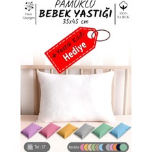 AyrStore MONOHOME%100 Pamuk Bebek Yastığı 35X45 cm Yastık Kılıfı Hediyeli, MONOHOME0574