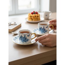 Carmen Soft 2 Kişilik Double Amber Bloom Blue Kahve Fincanı