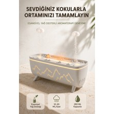 sbodurhome Ultrasonik Hava Nemlendirici Aromaterapi Difüzörü Jöle Yağmur Efektli LED Işıklı 280 ml