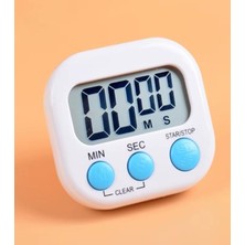 Gaman JS-118 Beyaz Mini Dijital Kronometre, LCD Ekran, Mutfak Zamanlayıcı, 7X6X2 cm