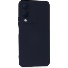Uravas Store Vivo Y17S Kılıf Nano Içi Kadife Silikon - Lacivert