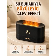 Hace Bazaar LED Alev Efektli Hava Nemlendirici 9 12 Saat Kullanımlı Aroma Difüzörü -Hcb
