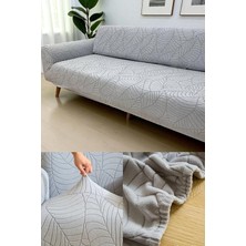 AyrStore Jakarlı 3 Kişilik Kanepe Örtüsü / Lastikli Koltuk Örtüsü /çekyat Örtüsü/ Koltuk Kılıf�