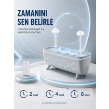 sbodurhome Uzaktan Kumandalı Aroma Difüzörü Sessiz Hava Nemlendirici Alev Efektli 2 4 8 Saat Zamanlayıcıl