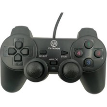 Karg Najmaddin Çift Titreşimli USB Kablolu Oyun Kolu Pc Uyumlu Vibration Gamepad Karg Najmaddin
