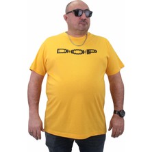 Moc Grande Mocgrande Erkek Büyük Beden Sıfır Yaka Tişört Dop 23176 Sarı
