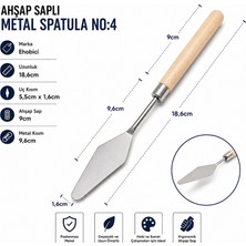 Ehobici Ahşap Saplı Metal Spatula No:4