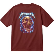 BarsDepo Unisex Vintage Rock Temalı Oversize Tişört