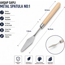 Ehobici Ahşap Saplı Metal Spatula No:1