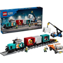 LEGO City Vinç ve Kamyonlu Liman Yük Treni – 60509 (803 Parça)