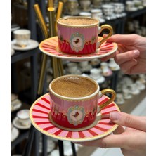 Carmen Soft 2 Kişilik Pink Bird Soho Double Kahve Fincanı