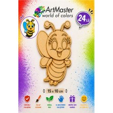 ArtMaster Ahşap Boyama Arı 24 Adet 10X15CM Boyama Böcek Figürleri Etkinlik Çoçuk Gelişim Motor Beceri Kreş Anasınıfı
