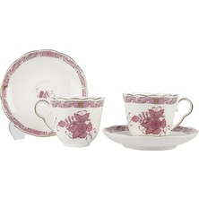 Mikasa Moor  2li  Jardin De Vert Pembe Çay Fincan Seti 180 cc