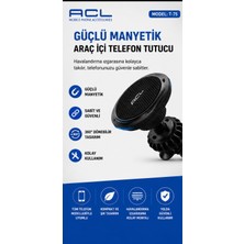 Azurtech Acl T-75 Manyetik Araç Içi Telefon Tutucu Mıknatıslı Havalandırma Izgara Klipsli 360°