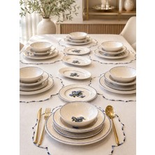 Onedekor 26 Parça 6 Kişilik Vintage Hydrangea Yemek Takımı