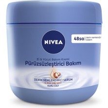 AyrStore Nıvea Nemlendirici El ve Vücut Bakım Kremi Pürüzsüzleştirici 400 Ml, Kuru Ciltler,48 Saat Yoğ