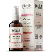 Saf Gül Suyu - 100% Pure Rose Water 100 ml - Doğal Gül Mayası Hidrolatı - Canlandırıcı ve Ne